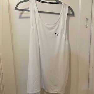Puma Women's White Tank Top with Logo